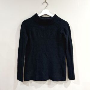 Sea Bleu Black Knit Sweater XS Women’s Mock Neck Minimalist Top